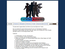 Tablet Screenshot of popstar-manager.com